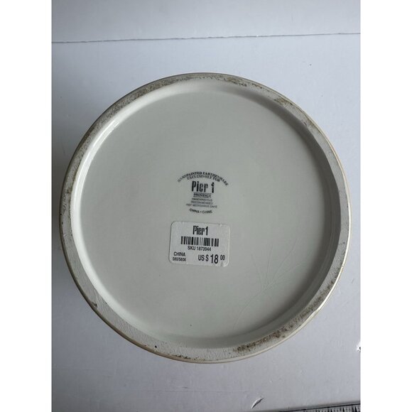 Pier 1 Provence‎ Large 10 in Cookie Jar Canister w/ Lid Fruit Pattern Farmlife - Picture 8 of 11